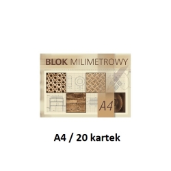BLOK MILIMETROWY A4/20szt / KRESKA / BX 1